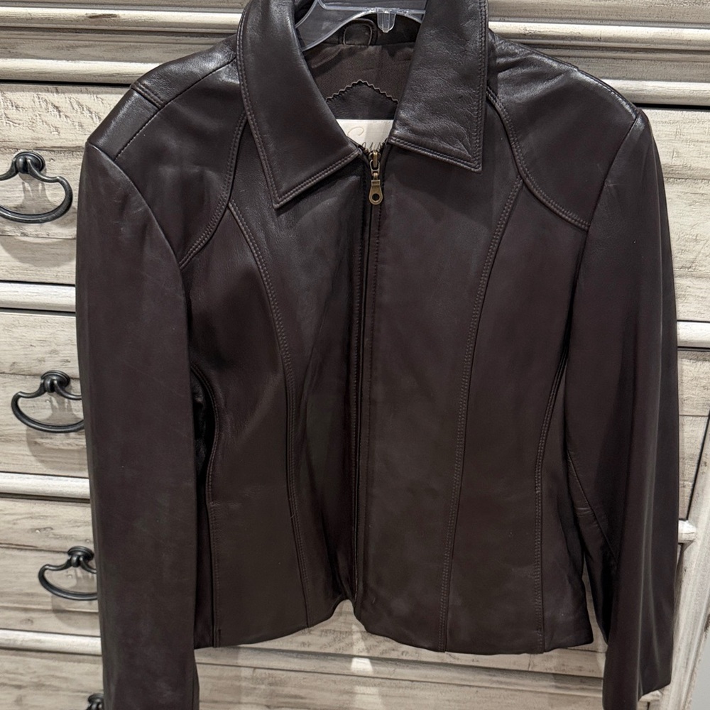 Women's Dark Brown Leather Jacket